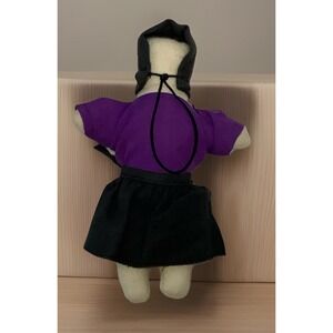AMISH BLESSINGS Doll Cloth Girl‎ Purple Apron & Bonnet 4.75"
